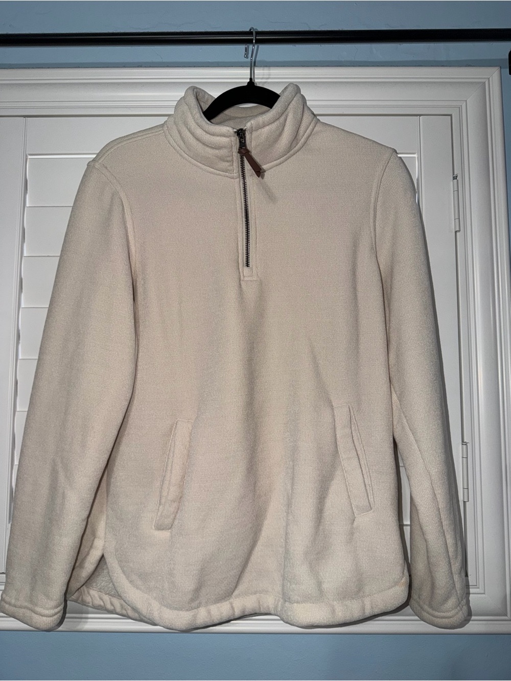 32 Degrees Cream Half-Zip Fleece Pullover
